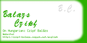 balazs czipf business card