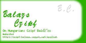 balazs czipf business card